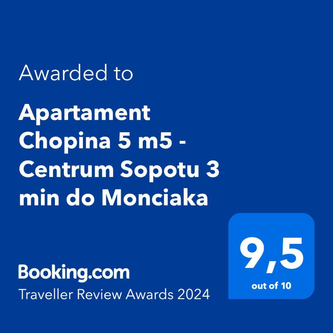 Apartament Chopina 5 M5 - Centrum Sopotu 3 Min Do Monciaka Ngoại thất bức ảnh